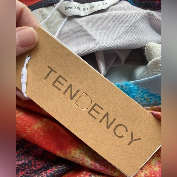 Tendency NWT Spring Rainbow Colorful Lightweight Long Sleeve Sweatshirt Size XXL - Picture 7 of 9